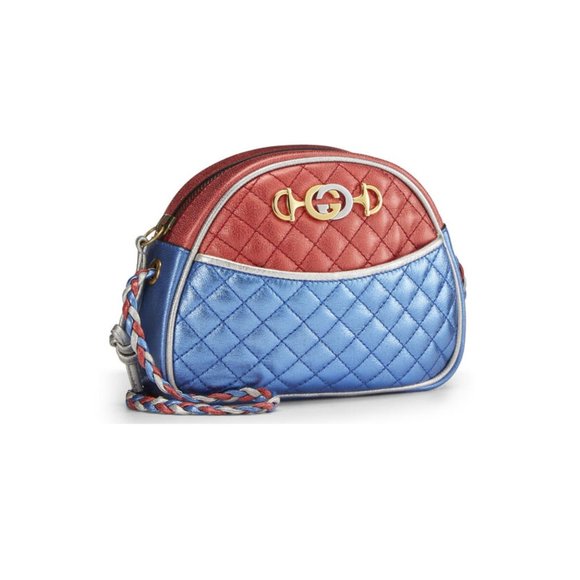 Gucci Quilted Colorblock Metallic Leather Crossbody Bag - Picture 1 of 11